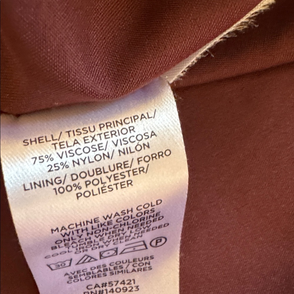 Loft Burgundy Velvet Utility Jacket Size XL - Picture 4 of 4